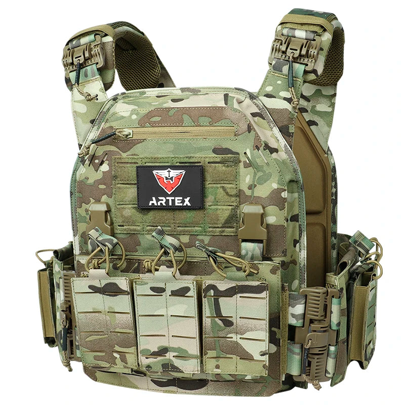 Artex Plate Carrier Vest w/ Quick Release Tactical Bandolier