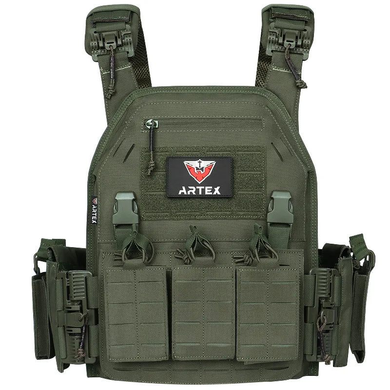 Artex Plate Carrier Vest w/ Quick Release Tactical Bandolier