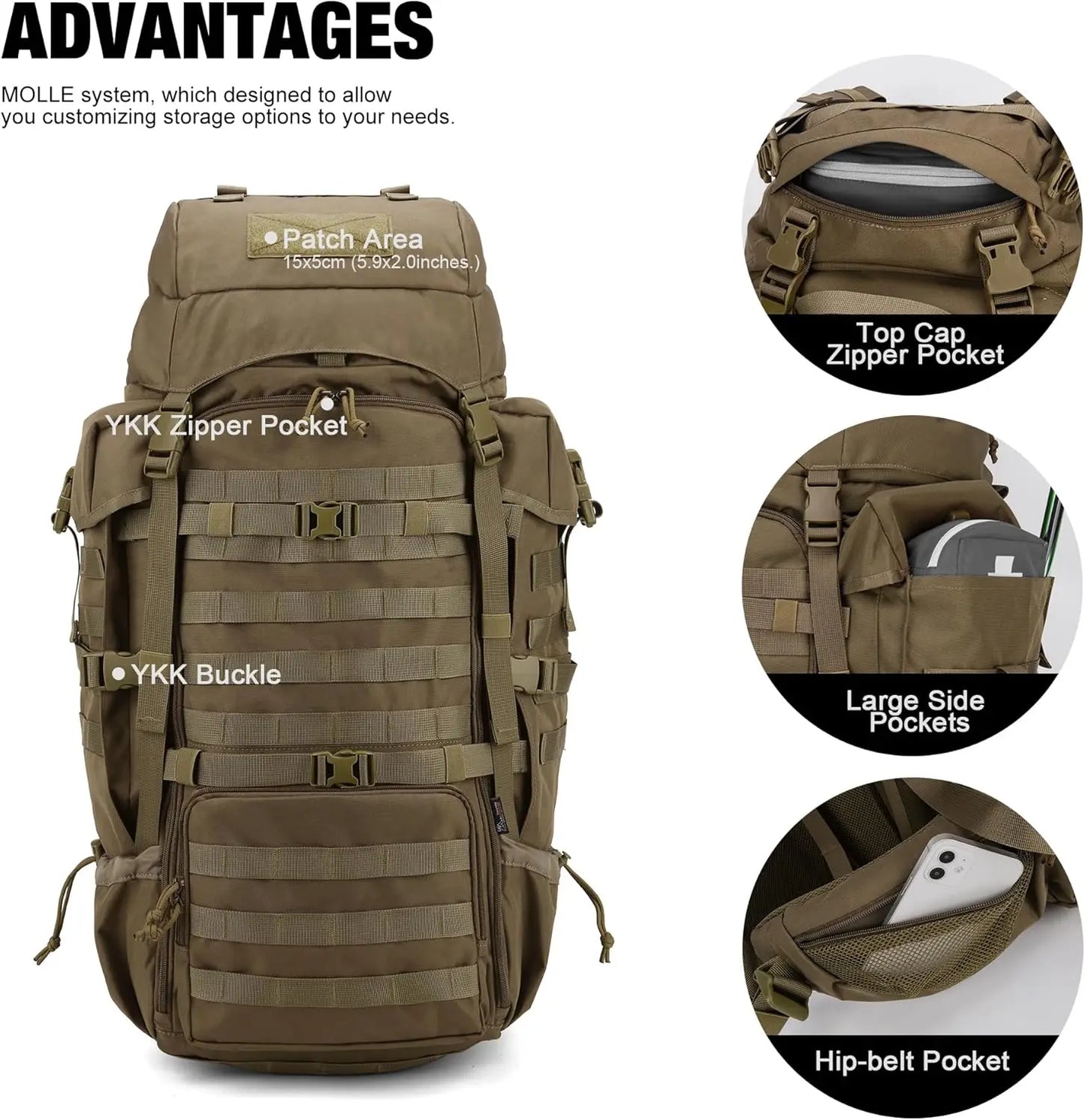 Baron 70L Internal Framed Tactical Rucksack