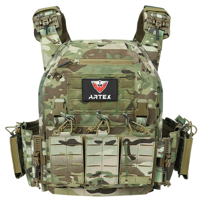 Artex Plate Carrier Vest w/ Quick Release Tactical Bandolier