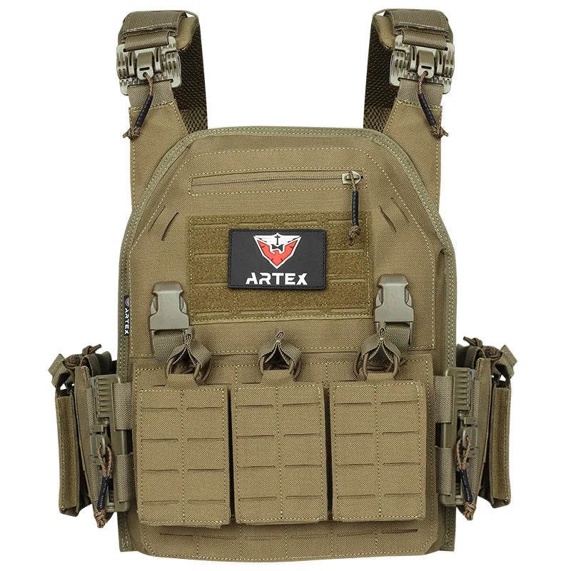 Artex Plate Carrier Vest w/ Quick Release Tactical Bandolier