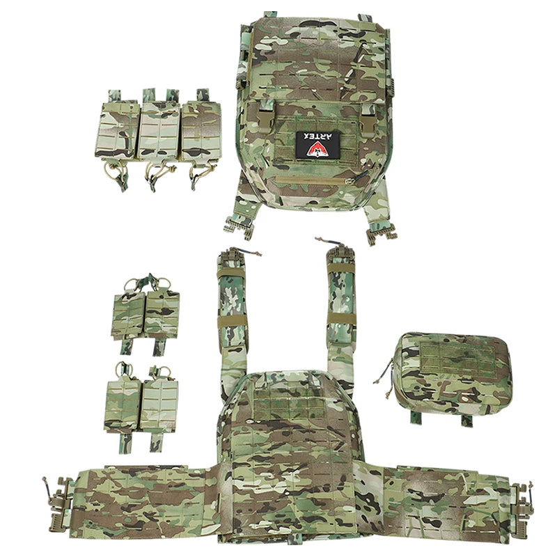 Artex Plate Carrier Vest w/ Quick Release Tactical Bandolier